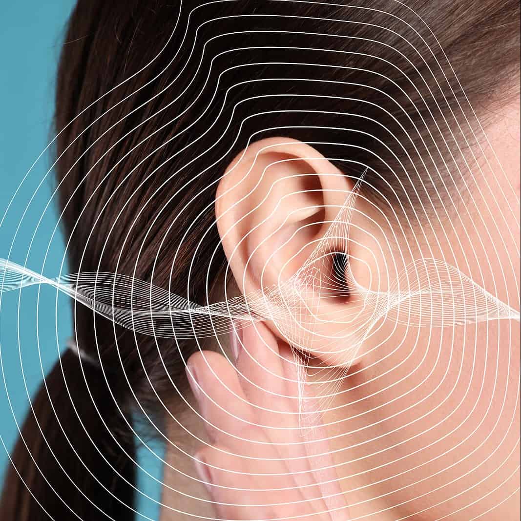 Side view of woman's ear