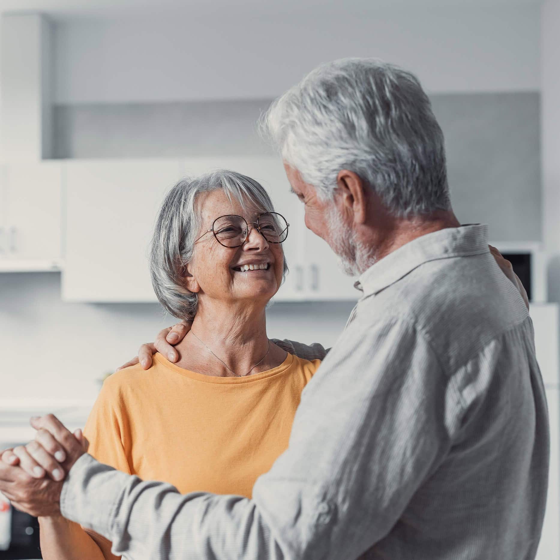 Older couple dancing